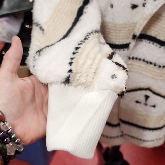 SHERPA AZTEC HOODED JACKET CREAM OS - Picture 4 of 5